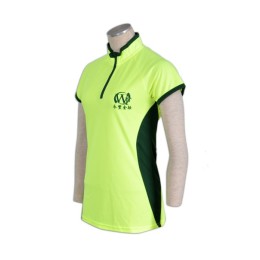 P449訂做女裝polo衫  半胸拉鏈 訂購螢光polo短袖  poloshirt供應商HK     螢光綠 P449訂做女裝polo衫  半胸拉鏈 訂購螢光polo短袖  poloshirt供應商HK     螢光綠
